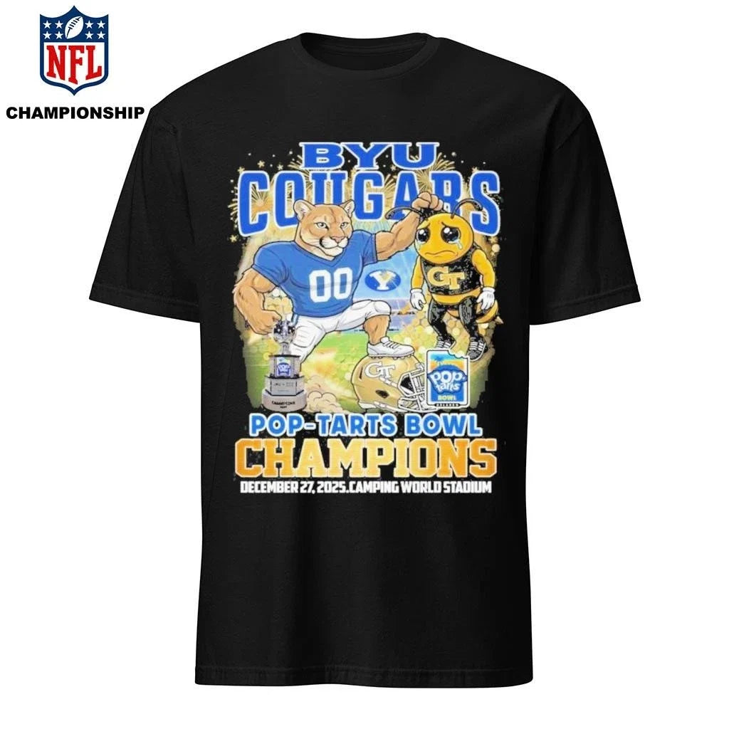 BYU Cougars Pop-Tarts Bowl Champions - Adult & Kids T-Shirts, Sweatshirts & Hoodies apparel design preview 1