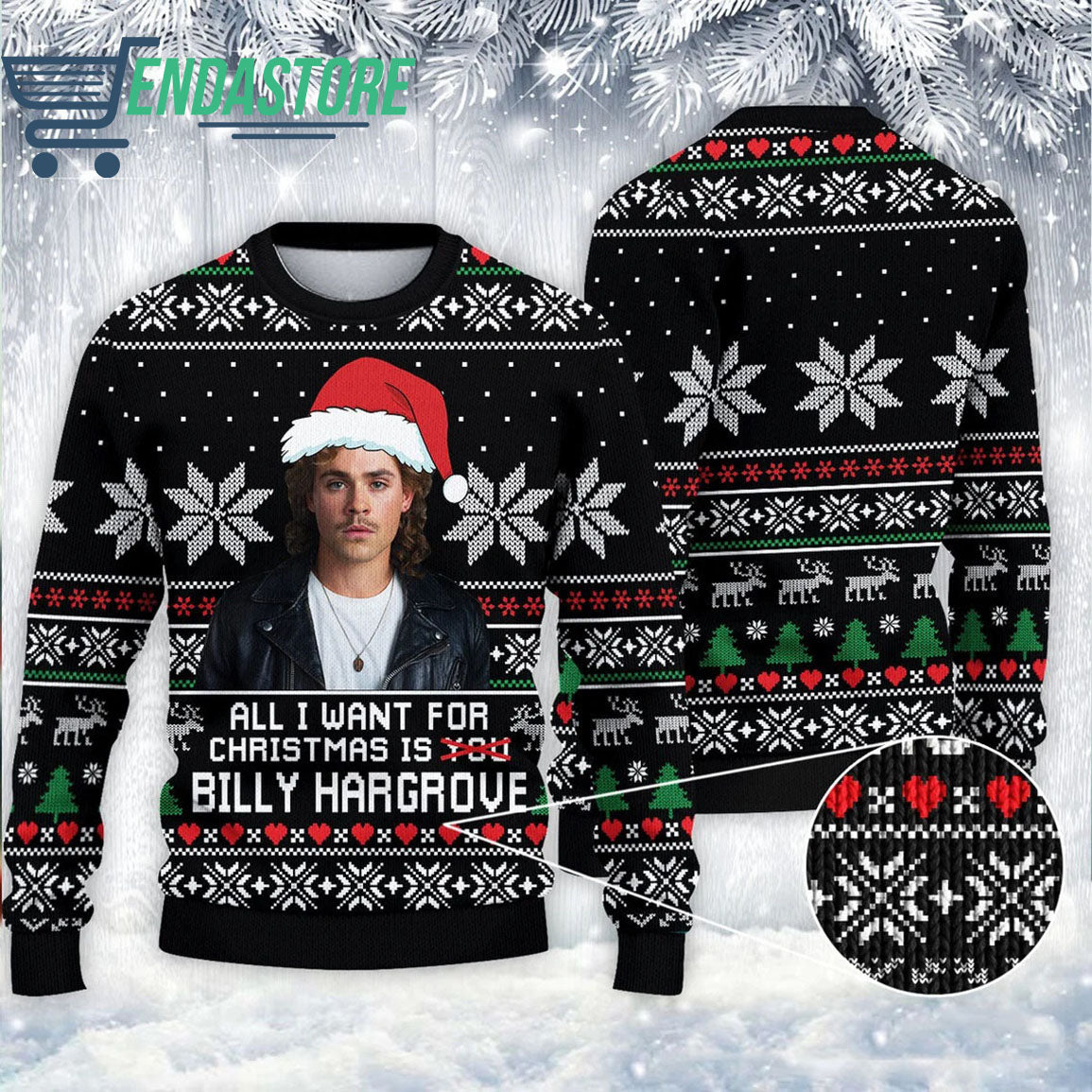 All i want for Christmas is Billy Hargrove 3D Christmas Sweater - Holiday Gift product image