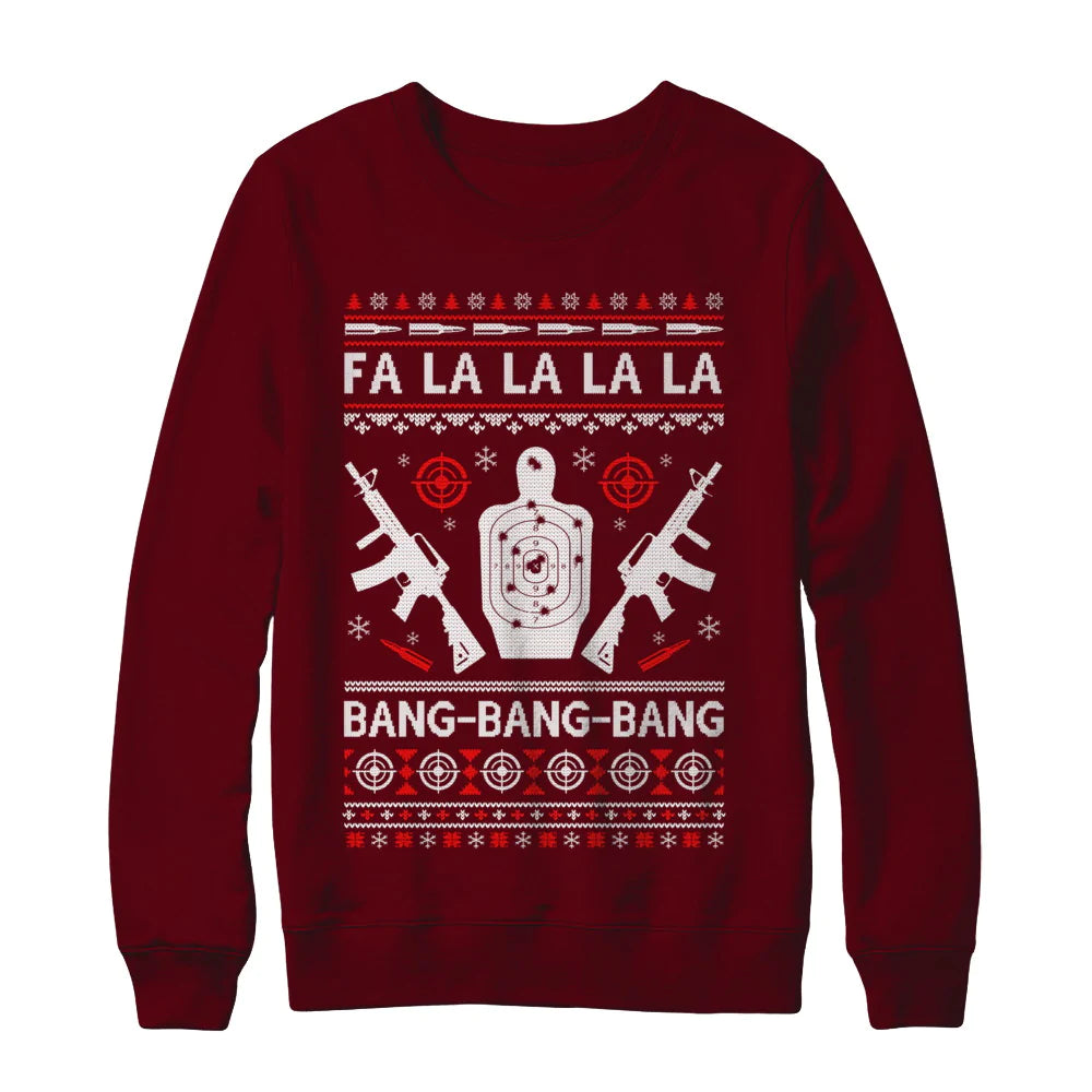 Bang bang bang AR 15 gun Christmas Sweater - Holiday Gift product image 2