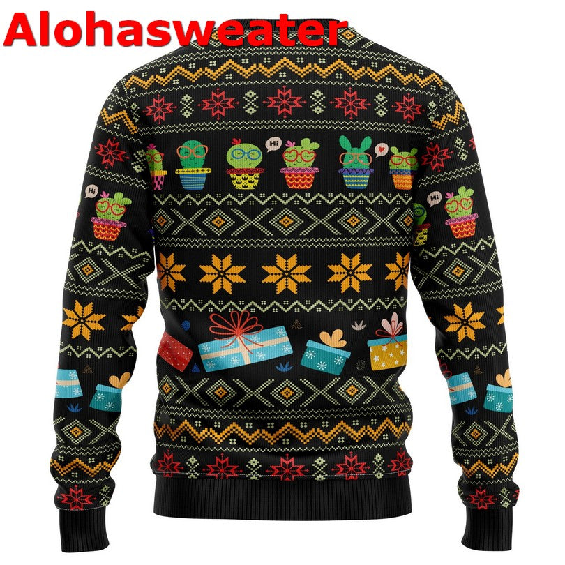 Cactus Santa Hat Christmas Sweater - Holiday Gift product image 2