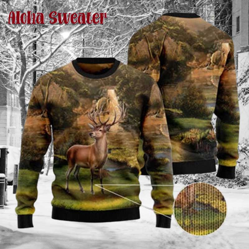 Deer Hunter Huntmas Hunting Ugly Christmas Sweater - Holiday Gift product image 3