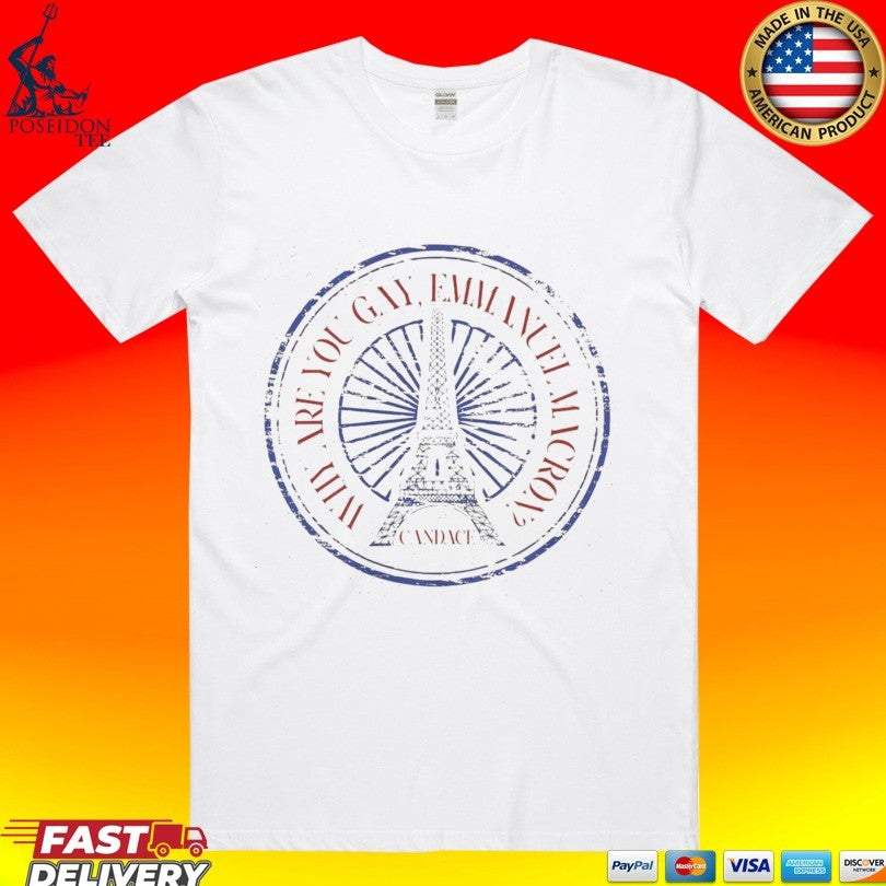 Candace Owens Why Are You Gay, Emmanuel Macron - Adult & Kids T-Shirts, Sweatshirts & Hoodies apparel design preview 1