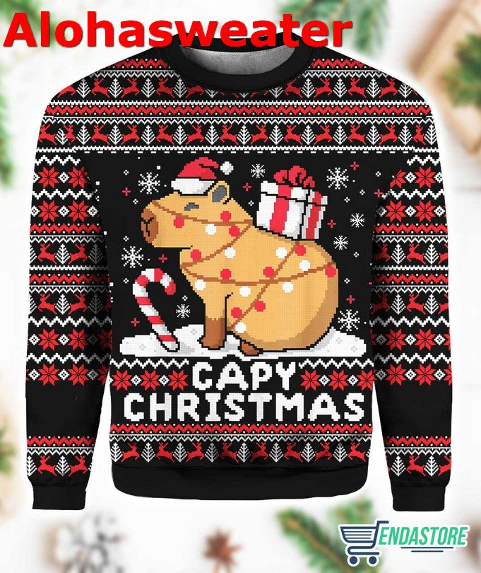 Capybara Capy Christmas Ugly Christmas Sweater - Holiday Gift product image