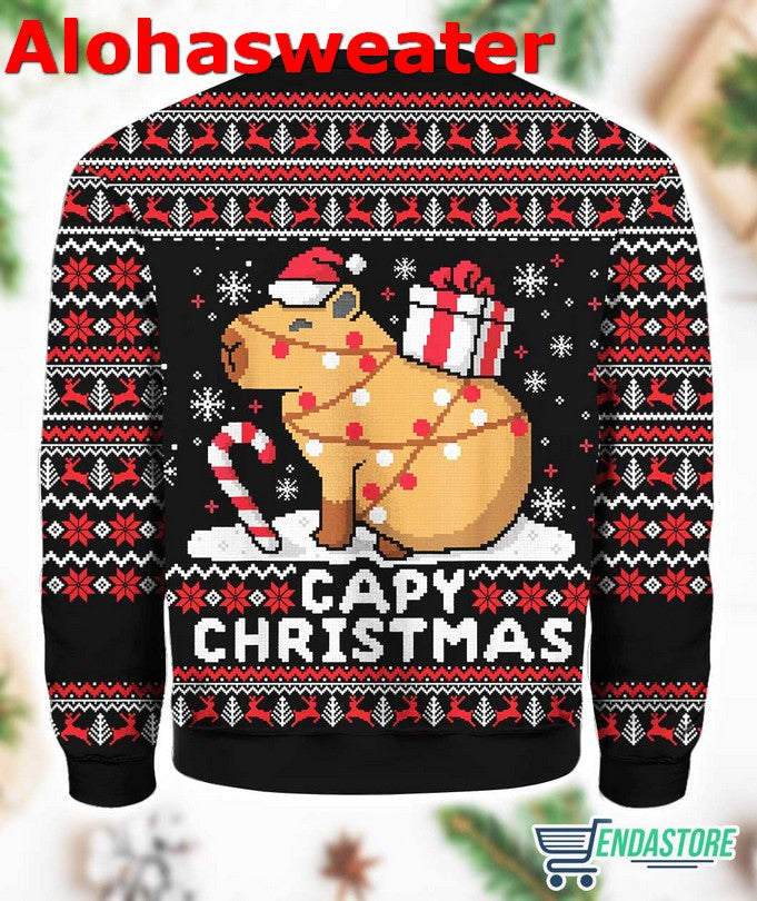 Capybara Capy Christmas Ugly Christmas Sweater - Holiday Gift product image 3