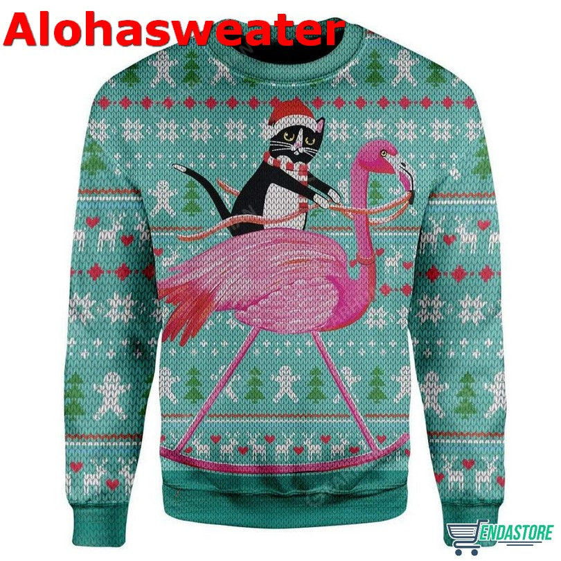 Black Cat Shut The Fucupcakes Ugly Christmas Sweater - Gift for Animal Lovers product image 3