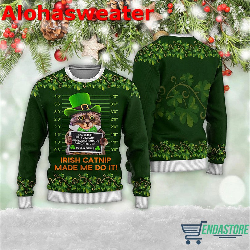 Cat I Will Destroy Christmas Snowflower Ugly Christmas Sweater - Holiday Gift product image 2