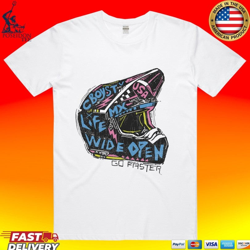 Cboystv Life Wide Open Go Faster - Adult & Kids T-Shirts, Sweatshirts & Hoodies apparel design preview 1