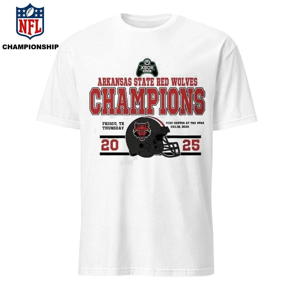 Celebrates 2025 Xbox Bowl Arkansas State Red Wolves - Adult & Kids T-Shirts, Sweatshirts & Hoodies apparel design preview 1