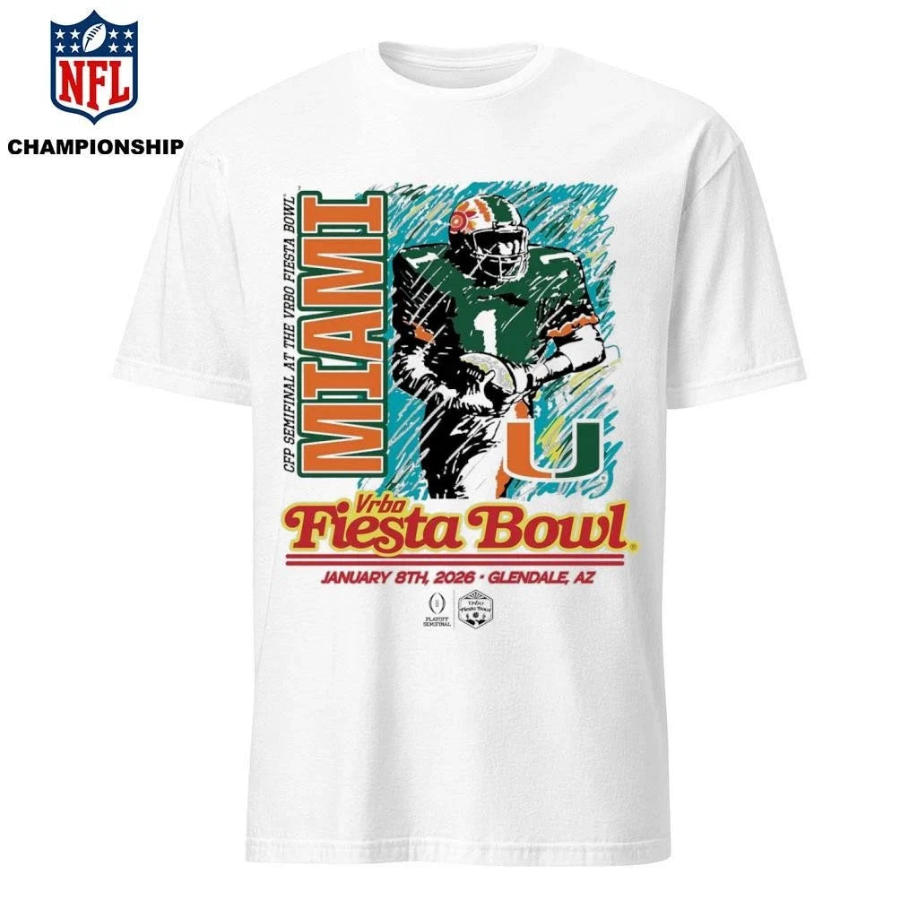 Cfp Seminal At The Vrbo Fiesta Bowl Miami January - Adult & Kids T-Shirts, Sweatshirts & Hoodies apparel design preview 1