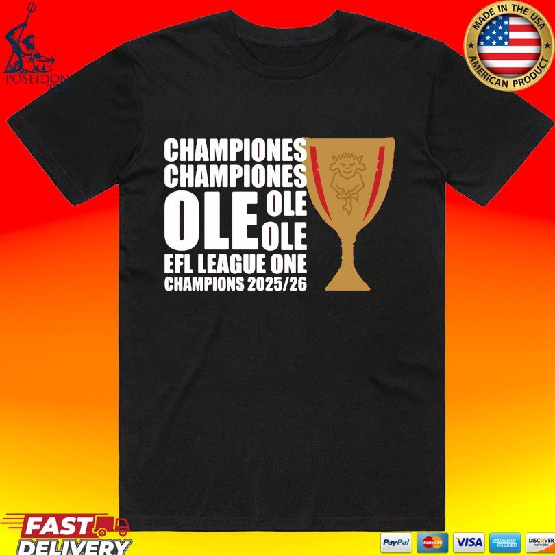 Championes Ole Efl League One Champions 2025 2026 - Adult & Kids T-Shirts, Sweatshirts & Hoodies apparel design preview 1