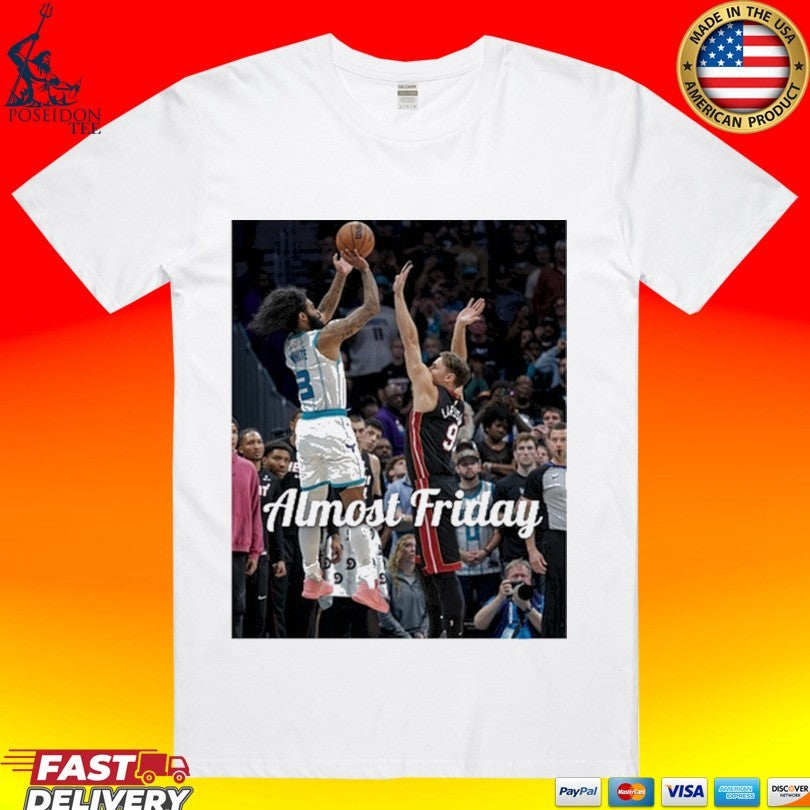 Charlotte Hornets Coby White Shot In The Final - Adult & Kids T-Shirts, Sweatshirts & Hoodies apparel design preview 1