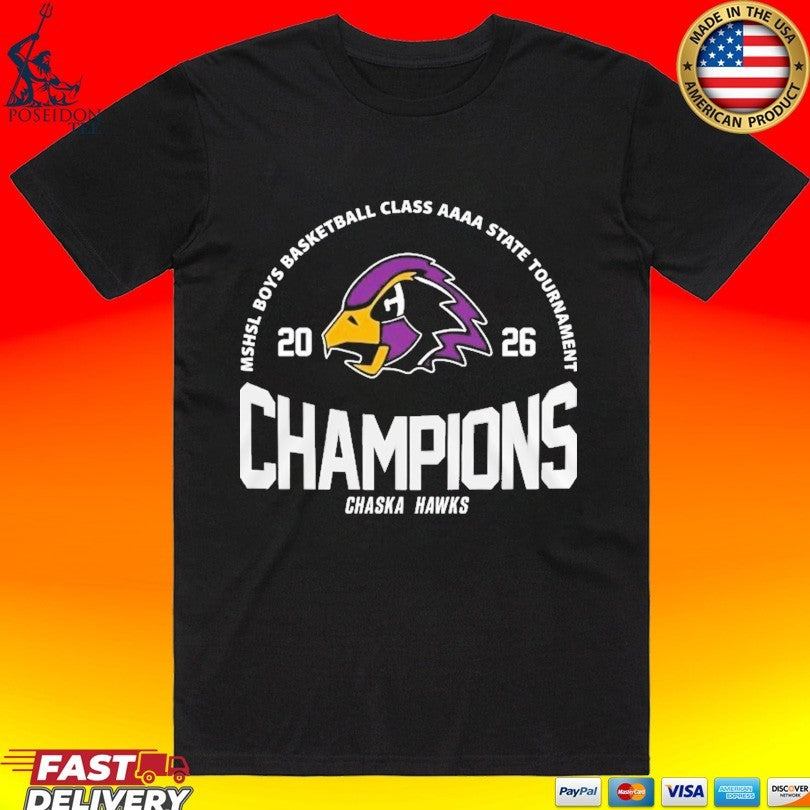 Chaska Hawks Mshsl Boys Basketball Class Aaaa State - Adult & Kids T-Shirts, Sweatshirts & Hoodies apparel design preview 1