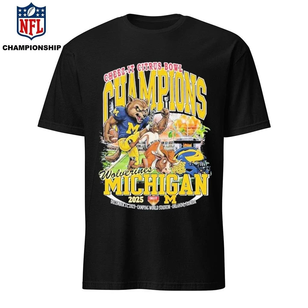 Cheez it Citrus Bowl Champions 2025 Wolverines - Adult & Kids T-Shirts, Sweatshirts & Hoodies apparel design preview 1