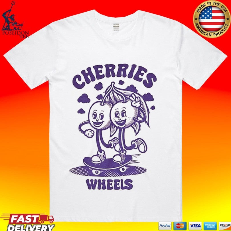 Cherries Wheels Skating Women's - Adult & Kids T-Shirts, Sweatshirts & Hoodies apparel design preview 1