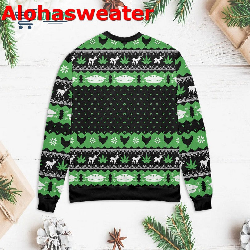 Chicken pot pie three of my favorite things Christmas Sweater - Holiday Gift product image 2