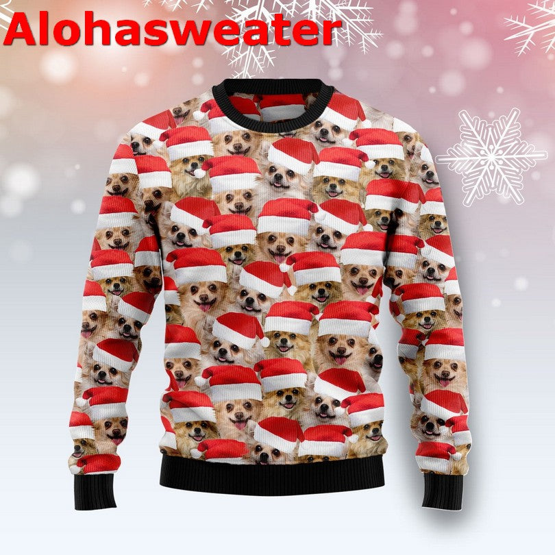 Chihuahua group awesome Christmas Sweater - Holiday Gift product image