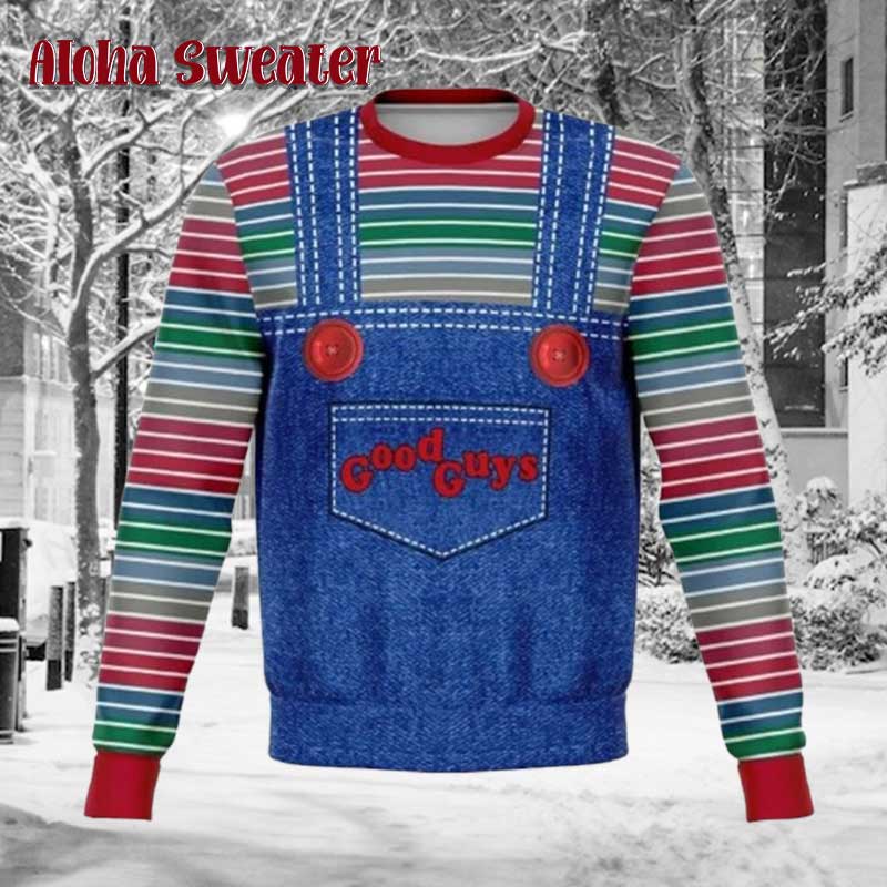 Ai Design Chucky Halloween Ugly Christmas Sweater - Holiday Gift product image 2