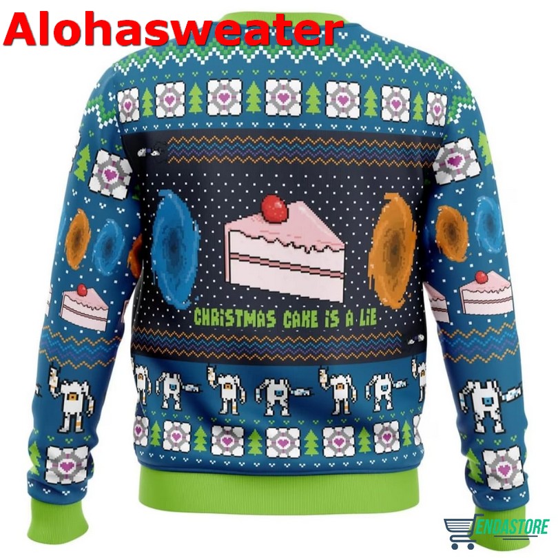 Christmas Cake Is A Lie Portal 2 Ugly Christmas Sweater - Holiday Gift product image 2
