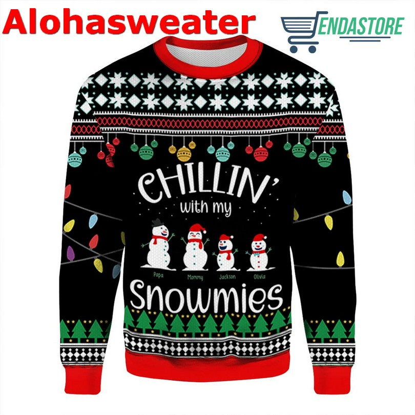 Christmas chillin’ with my snowmies Christmas Sweater - Holiday Gift product image