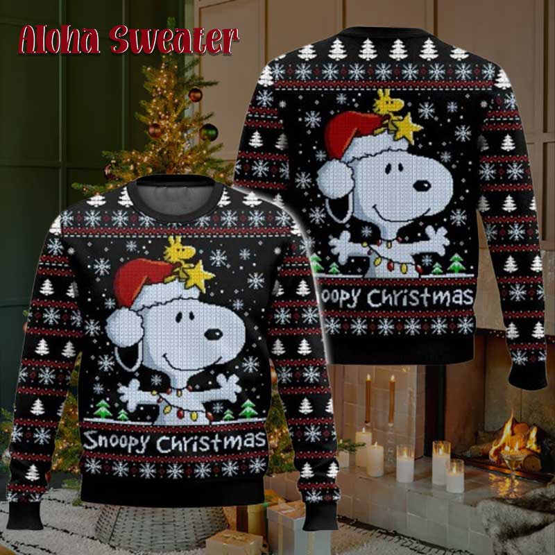 The Night Before Christmas Snoopy Ugly Christmas Sweater - Holiday Gift product image 5