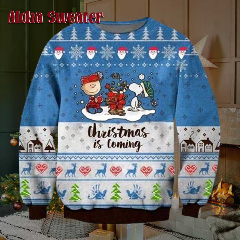 Peanuts Merry Xmas Snoopy Ugly Christmas Sweater - Holiday Gift product image 5