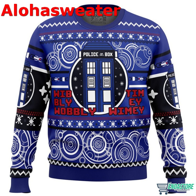 Christmas Through Time And Space Doctor Who Ugly Christmas Sweater - Holiday Gift product image