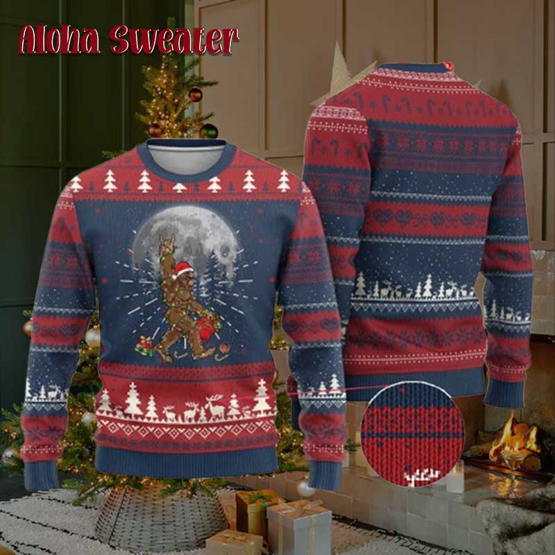 Duck Balloon Bigfoot Sasquatch Ugly Christmas Sweater - Holiday Gift product image 3