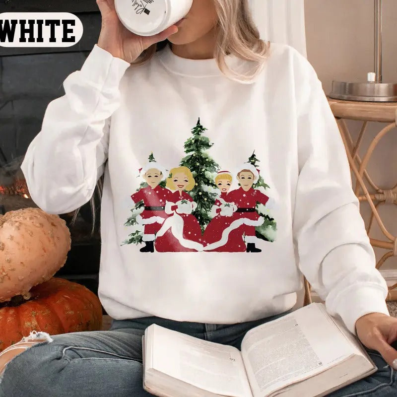 White Movie 1954 Santa Sisters Party Song Family Xmas - Adult & Kids T-Shirts, Sweatshirts & Hoodies apparel design preview 1
