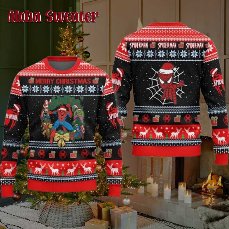 Christmas Wrest Spider Man Ugly Christmas Sweater - Holiday Gift product image