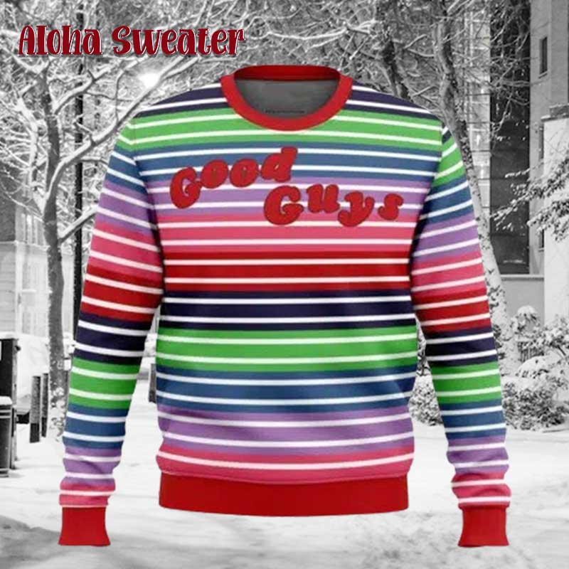 Chuckie Doll Good Guys Halloween Chucky Ugly Christmas Sweater - Holiday Gift product image