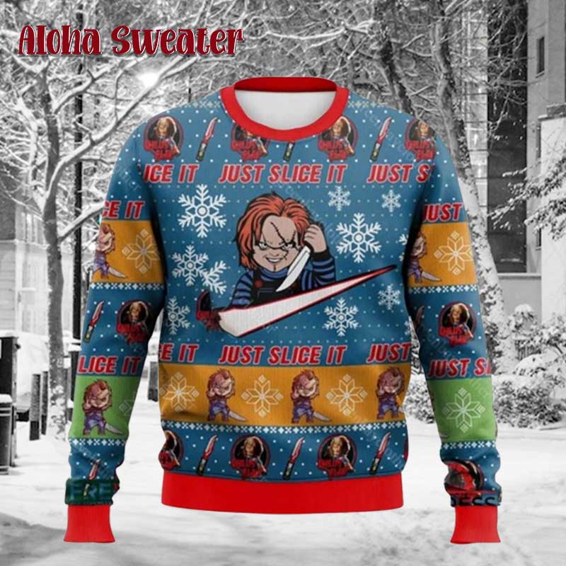 Give Me A Tip Chucky Ugly Christmas Sweater - Holiday Gift product image 5