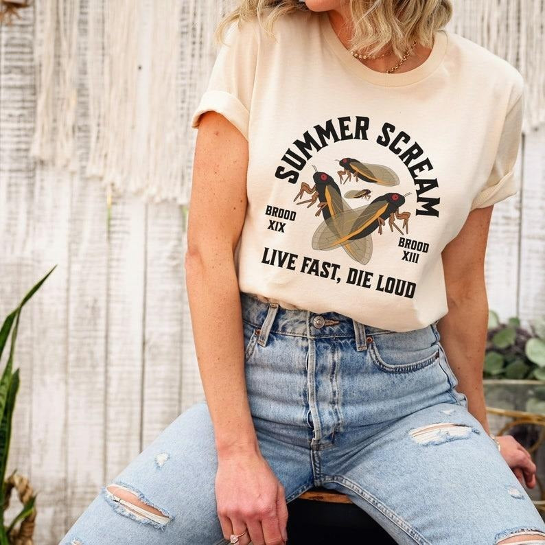 Cicada Year Cicadas Bug Lover Insect Vintage Science - Adult & Kids T-Shirts, Sweatshirts & Hoodies apparel design preview 1