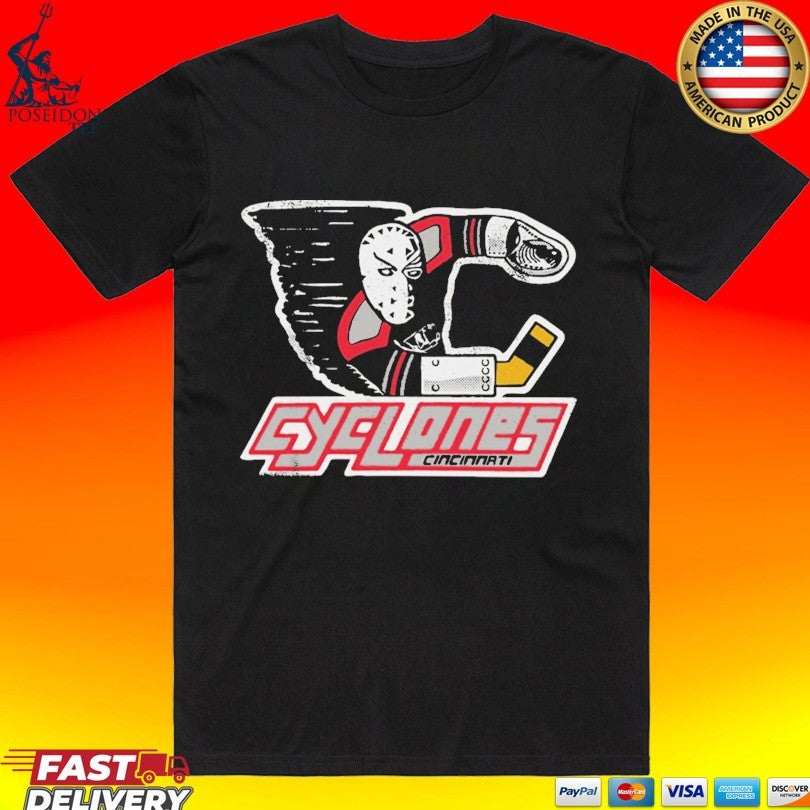Cincinnati Cyclones Goalie Logo - Adult & Kids T-Shirts, Sweatshirts & Hoodies apparel design preview 1