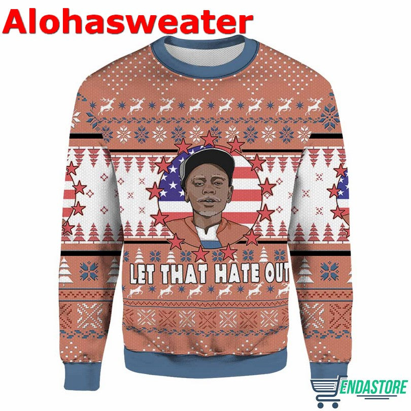 Clayton Bigsby Let that hate out Ugly Christmas Sweater - Holiday Gift product image