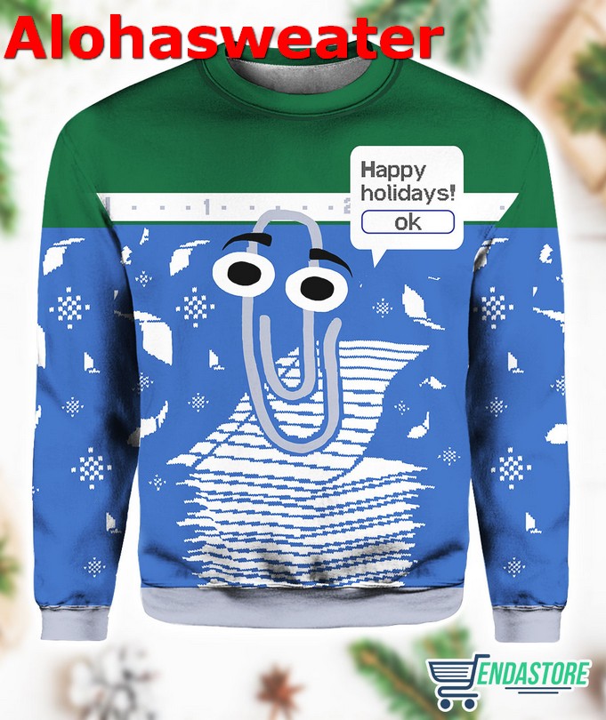 Clippy Is Front And Center On Microsoft Latest Ugly Christmas Sweater - Holiday Gift product image