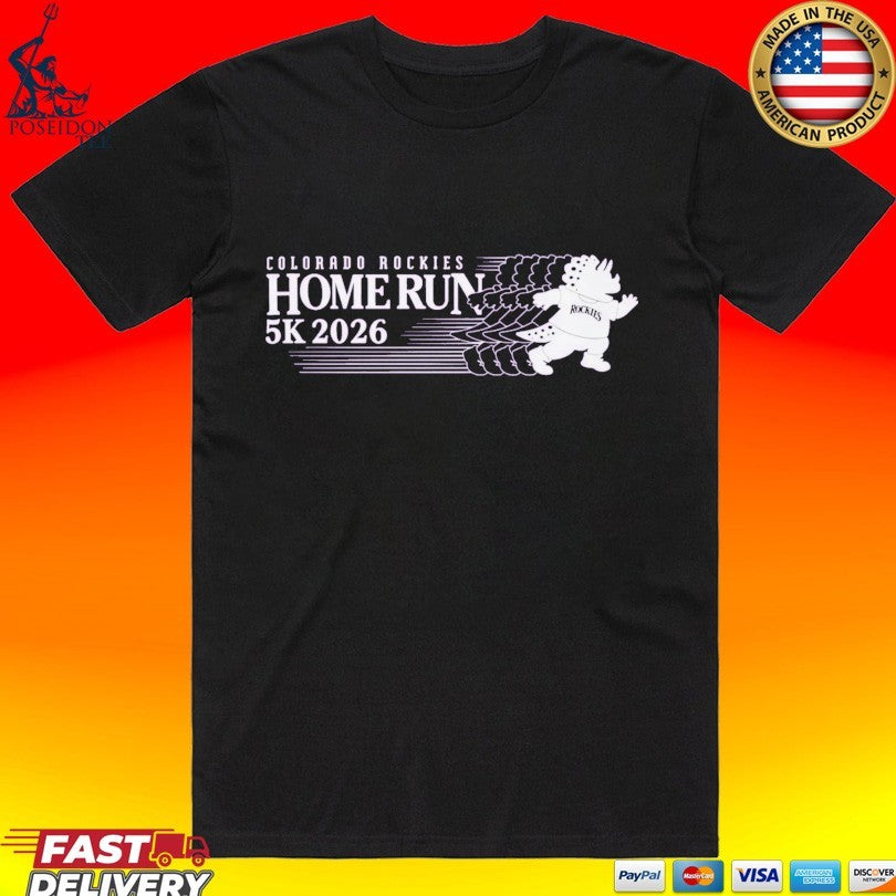 Colorado Rockies Home Run 5k 2026 - Adult & Kids T-Shirts, Sweatshirts & Hoodies apparel design preview 1