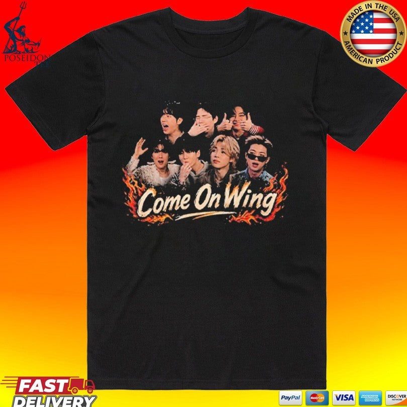 Come On Wing Funny BTS - Adult & Kids T-Shirts, Sweatshirts & Hoodies apparel design preview 1