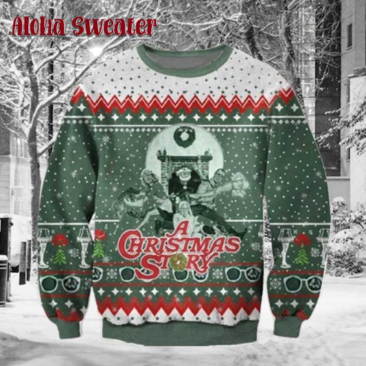 A Christmas Story Icons Design Ugly Christmas Sweater - Holiday Gift product image