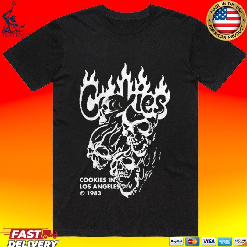 Cookies Flame In Los Angeles 1983 - Adult & Kids T-Shirts, Sweatshirts & Hoodies apparel design preview 1