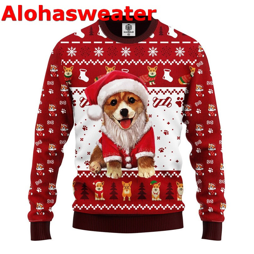 Corgi Noel cute Ugly Christmas Sweater - Holiday Gift product image