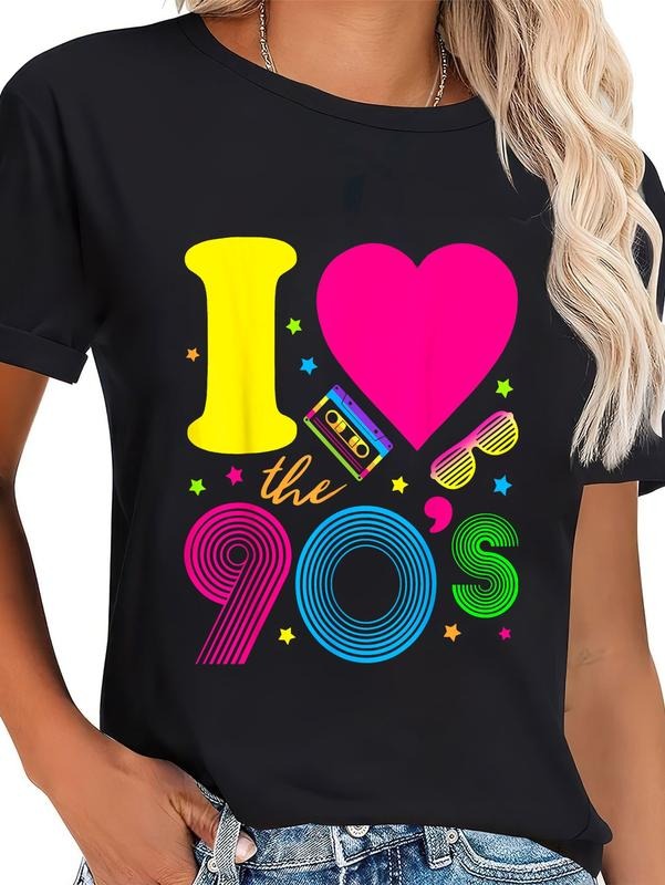 Cotton 1990'S 90s I Heart Nineties Casual - Adult & Kids T-Shirts, Sweatshirts & Hoodies apparel design preview 1