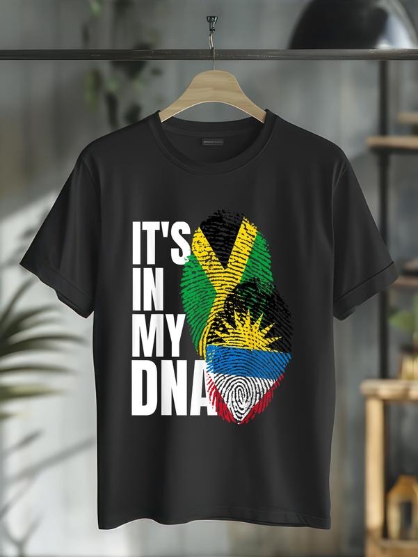 Cotton Antigua Jamaican DNA Mix Flag Heritage Casual - Adult & Kids T-Shirts, Sweatshirts & Hoodies apparel design preview 1