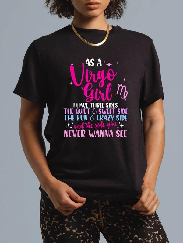 Cotton As Virgo Girl I Have Three Sides Astrology - Adult & Kids T-Shirts, Sweatshirts & Hoodies apparel design preview 1