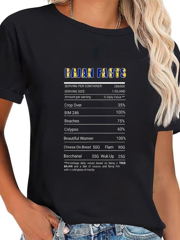 Cotton Bajan Nutrition Facts Funny Barbados Barbadian - Adult & Kids T-Shirts, Sweatshirts & Hoodies apparel design preview 1