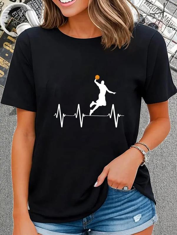 Cotton Basketball Heartbeat Casual - Adult & Kids T-Shirts, Sweatshirts & Hoodies apparel design preview 1