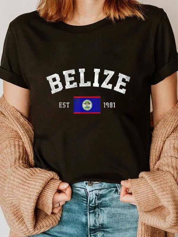 Cotton Belize Est. 1981 Belizean Flag Independence - Adult & Kids T-Shirts, Sweatshirts & Hoodies apparel design preview 1