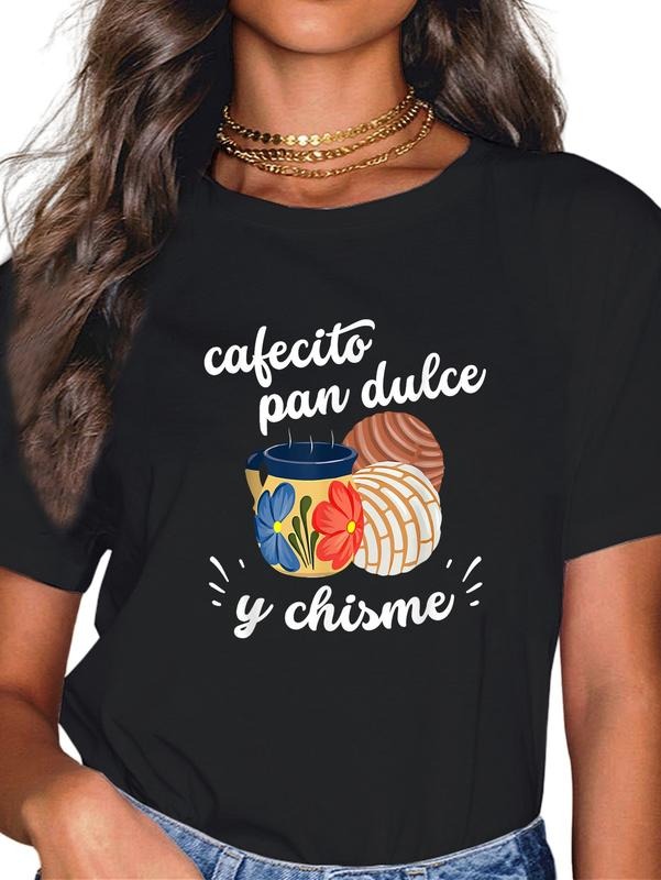 Cotton Cafecito Pan Dulce Y Chisme Mexican Hispanic - Adult & Kids T-Shirts, Sweatshirts & Hoodies apparel design preview 1