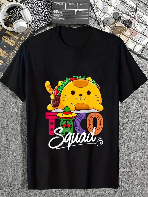 Cotton Cat Taco Squad Cinco De Mayo Cute Funny - Adult & Kids T-Shirts, Sweatshirts & Hoodies apparel design preview 1