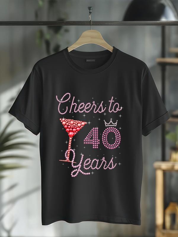 Cotton Cheers 40 Years 40th Old Bday Casual - Adult & Kids T-Shirts, Sweatshirts & Hoodies apparel design preview 1