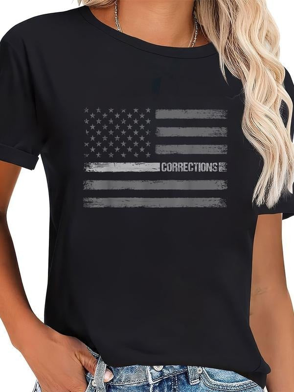 Cotton Corrections Thin Silver Flag Correctional - Adult & Kids T-Shirts, Sweatshirts & Hoodies apparel design preview 1